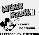 Mickey Mouse II Title Screen